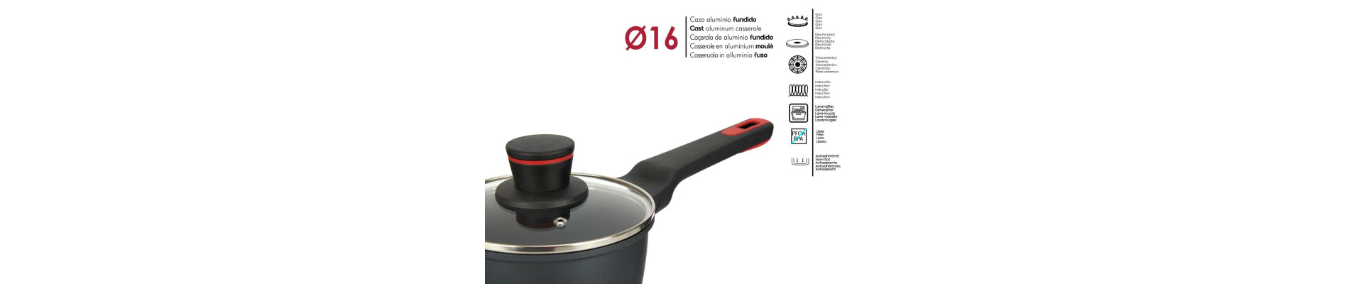CAZO 16CM AL FUNDIDO FULL INDUCTION MOLTEN