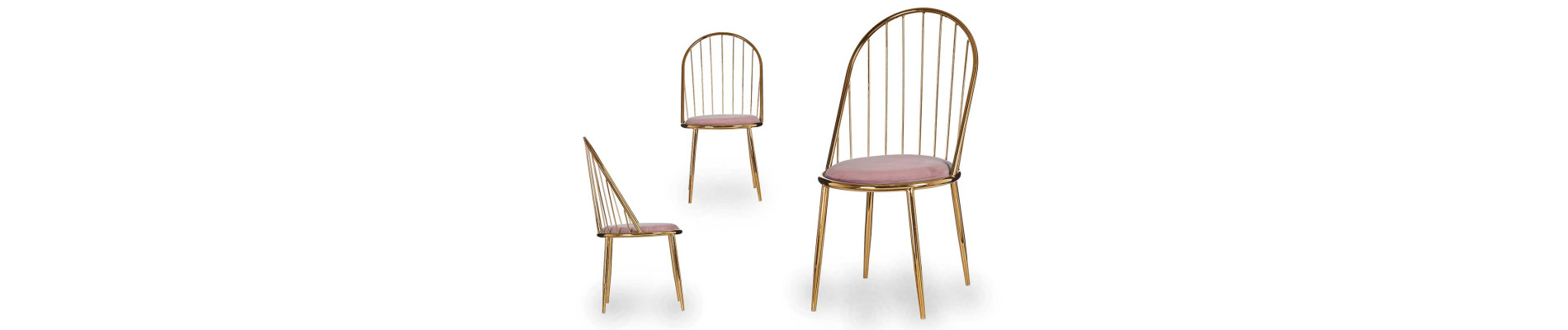 SILLA BARROTES RESPALDO ALTO CROMADA ORO MOSTAZA