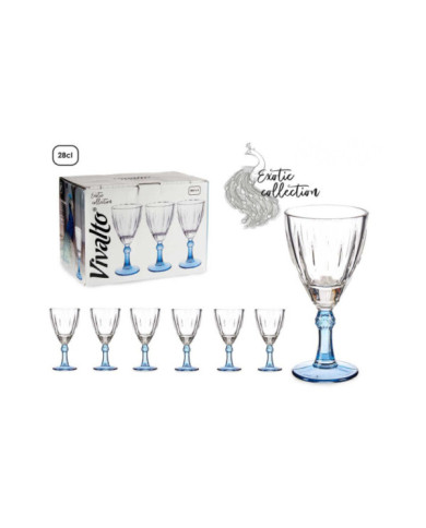 COPA VINO COLOR AZUL 275ML