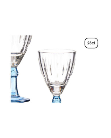 COPA VINO COLOR AZUL 275ML