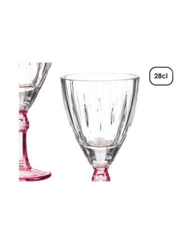COPA VINO COLOR ROSA 275ML