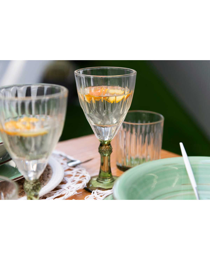 COPA VINO COLOR VERDE 275ML