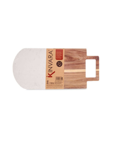 TABLA CORTAR MADERA Y MARMOL BLANCO CON ASA
