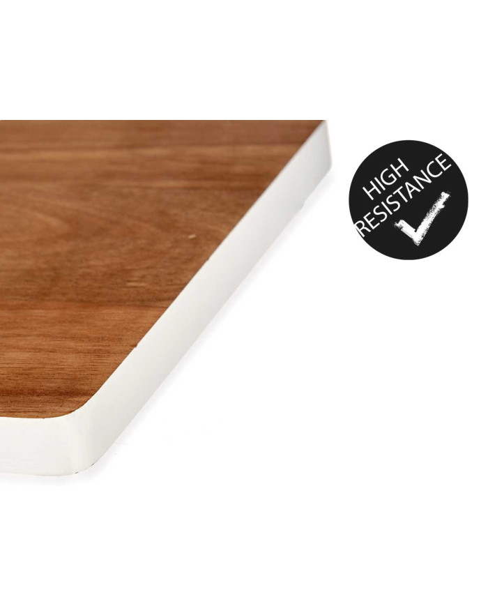 TABLA CORTAR MADERA BORDE BLANCO 45CM