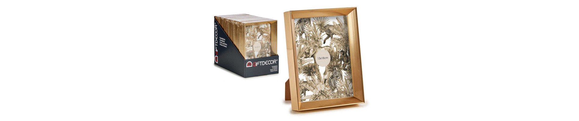 PORTAFOTO PLASTICO MOLDURA COBRE 10X15CM