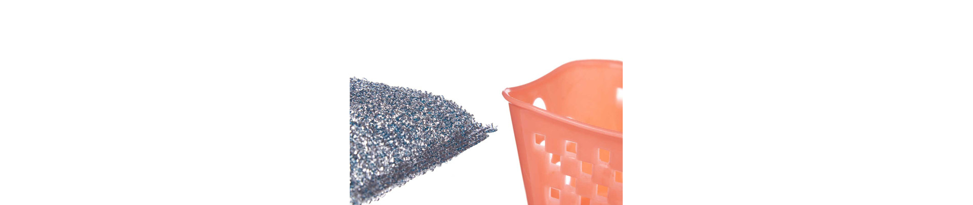 SET 3 ESTROPAJO CON CESTA COLORES METAL SURT