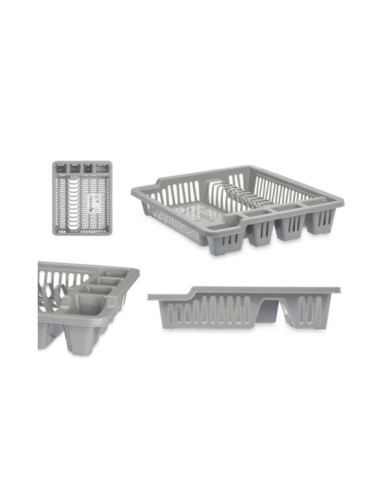 ESCURRIDOR PLATO PLASTICO GRANDE GRIS