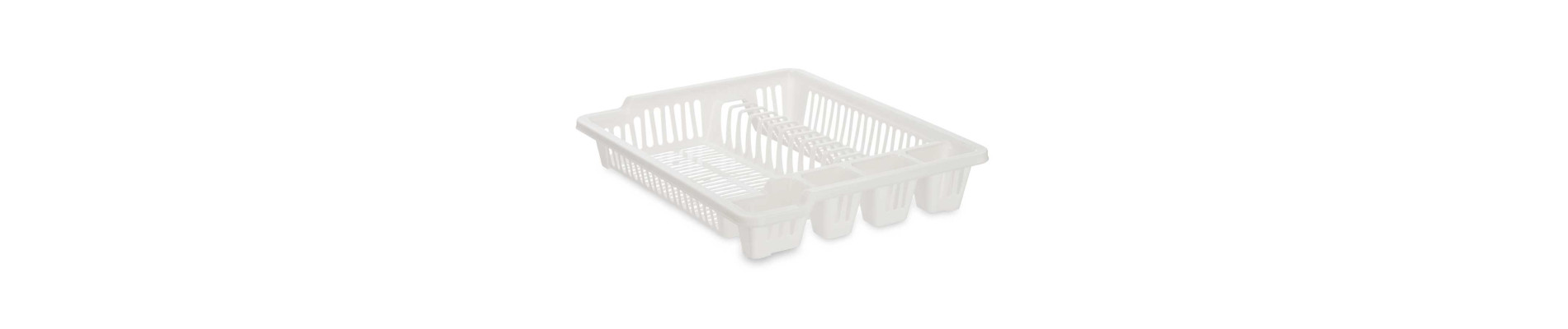 ESCURRIDOR PLATO PLASTICO GRANDE BLANCO