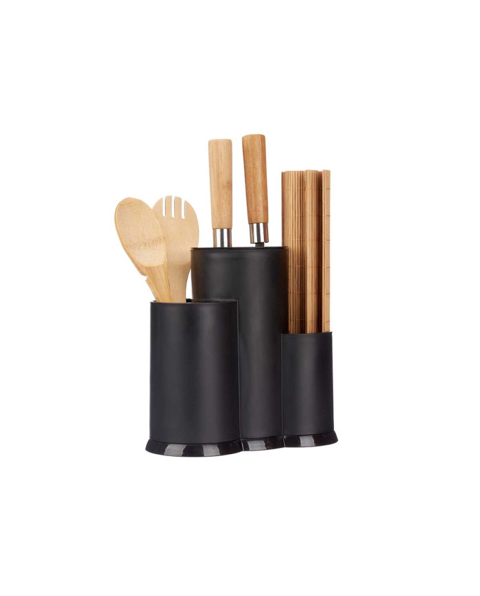 SOPORTE UTENSILIOS TACOMA PLASTICO NEGRO