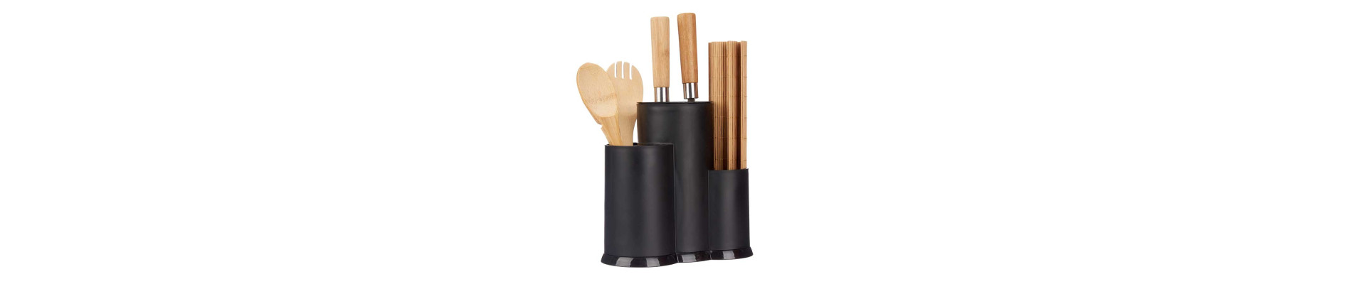 SOPORTE UTENSILIOS TACOMA PLASTICO NEGRO