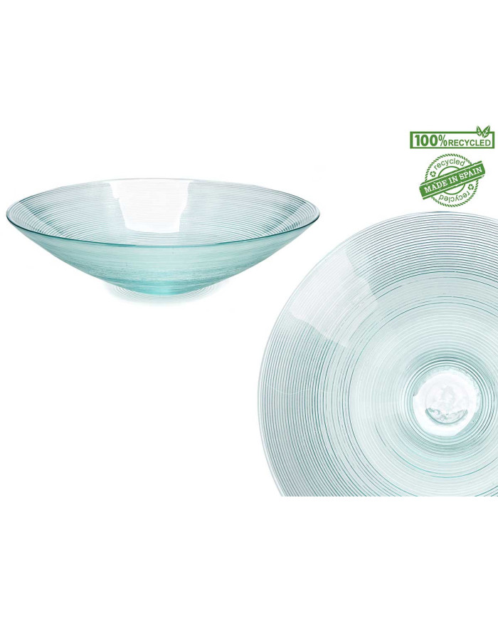 CENTRO DE MESA 39CM RAYAS VIDRIO RECICLADO