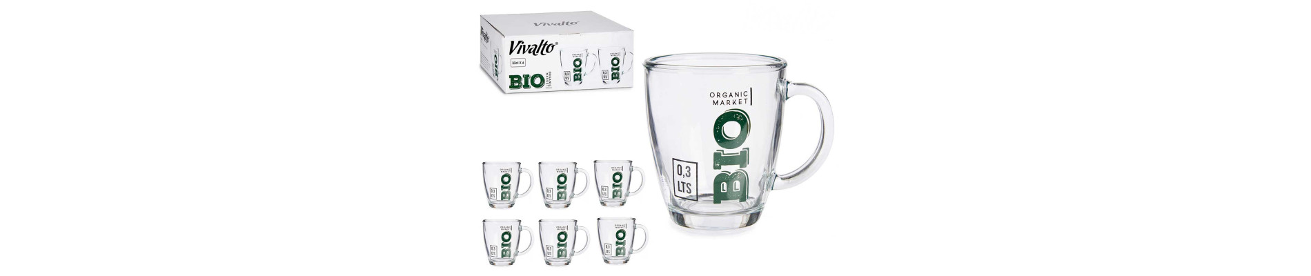 JARRA MUG VIDRIO 320ML BIO