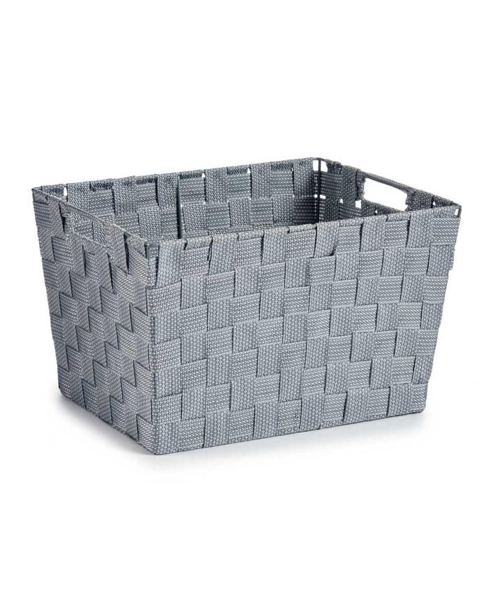 CESTA TELA CONICA RECT ASAS GRANDE GRIS