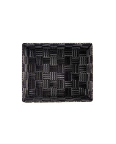 CESTA TELA RECT SIN ASAS 24CM NEGRO
