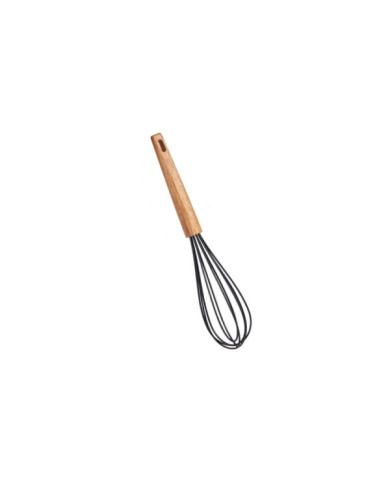 BATIDOR SILICONA MANGO MADERA DE HAYA 30CM