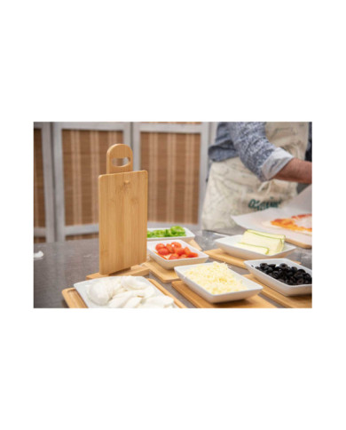SET 6 TABLAS BAMBU CON SOPORTE