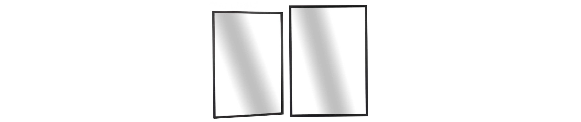 ESPEJO RECTANGULAR NEGRO 90CM