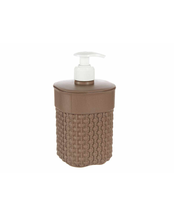 DOSIFICADOR PLASTICO BAÑO 580ML MARRON