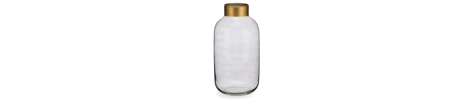 JARRON CRISTAL LISO ORO GRANDE HUMO