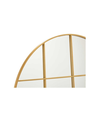 ESPEJO VENTANAL REDONDO 100CM ORO