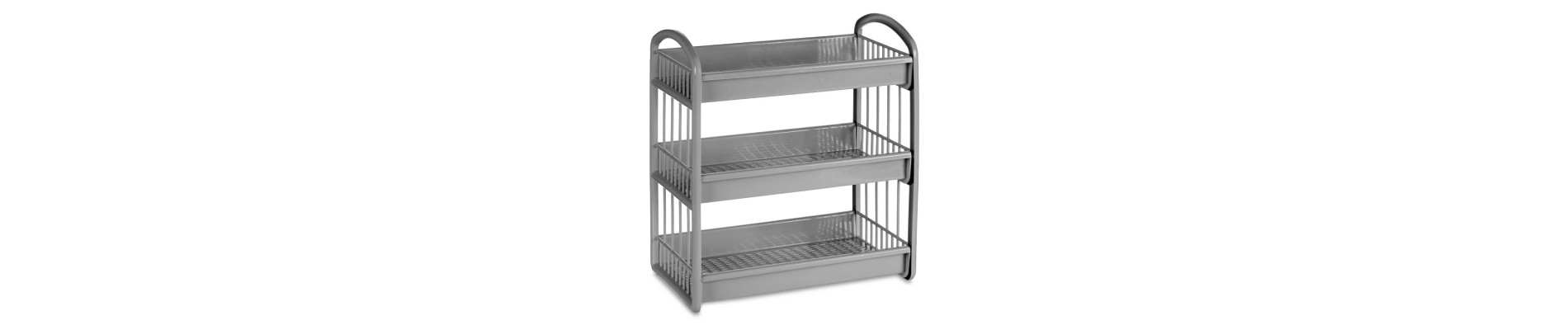 ESTANTERIA PLASTICO 3 ALTURAS GRIS