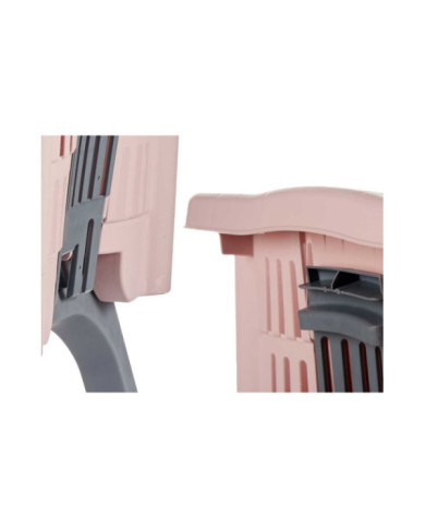 CESTA ROPA PATAS PLEGABLES SURT 2 COL ROSA VERDE