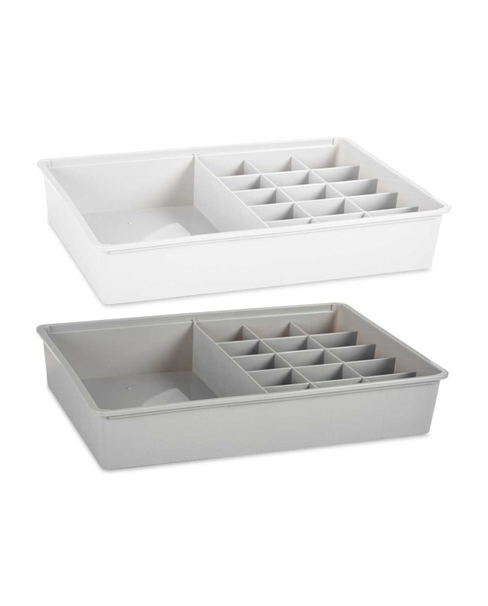 ORGANIZADOR CAJON 16 HUECOS SURT 2 COL BLC GRIS