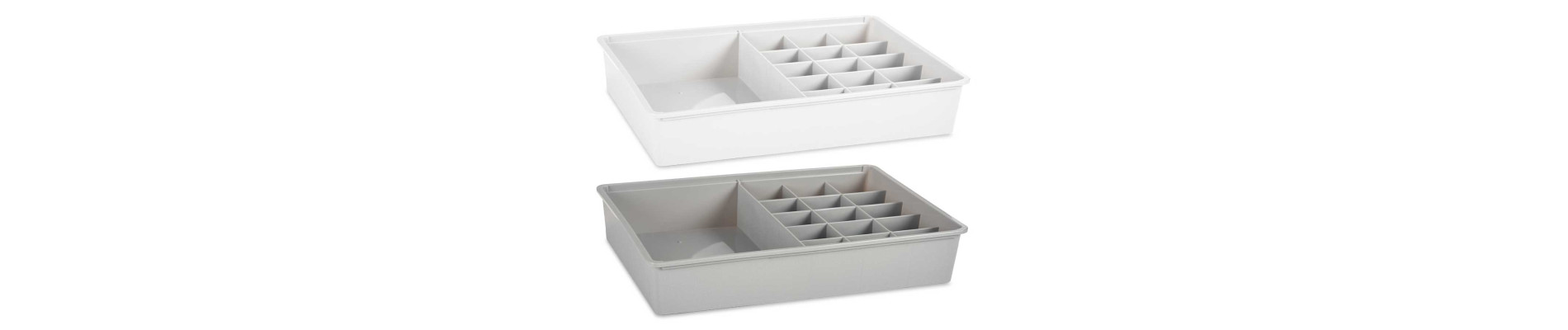 ORGANIZADOR CAJON 16 HUECOS SURT 2 COL BLC GRIS