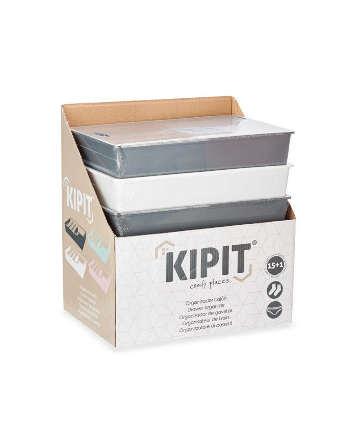 ORGANIZADOR CAJON 16 HUECOS SURT 2 COL BLC GRIS