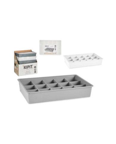 ORGANIZADOR CAJON 15 HUECOS SURT 2 COL BLC GRIS