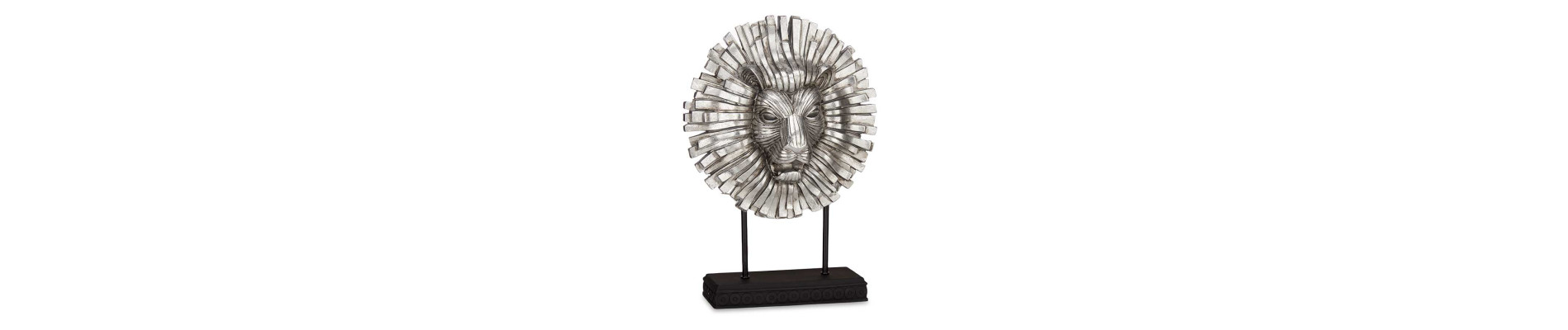 CABEZA DE LEON CON BASE PLATA