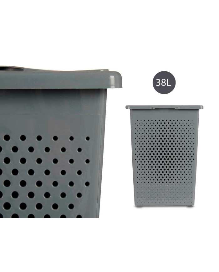 PONGOTODO PLASTICO ESTRECHO 38L GRIS