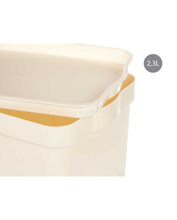 CAJA PLASTICO CON TAPA 2,3L CREMA