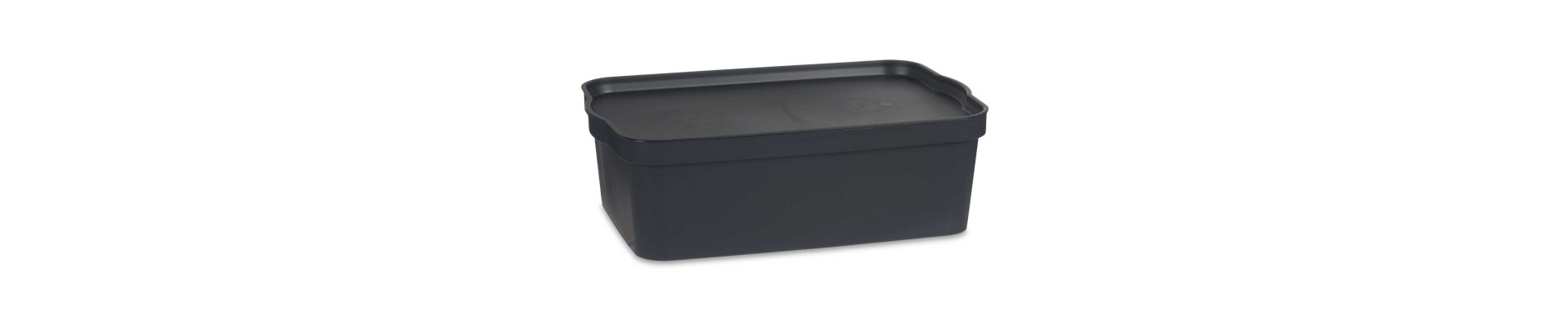 CAJA PLASTICO CON TAPA 14L ANTRACITA