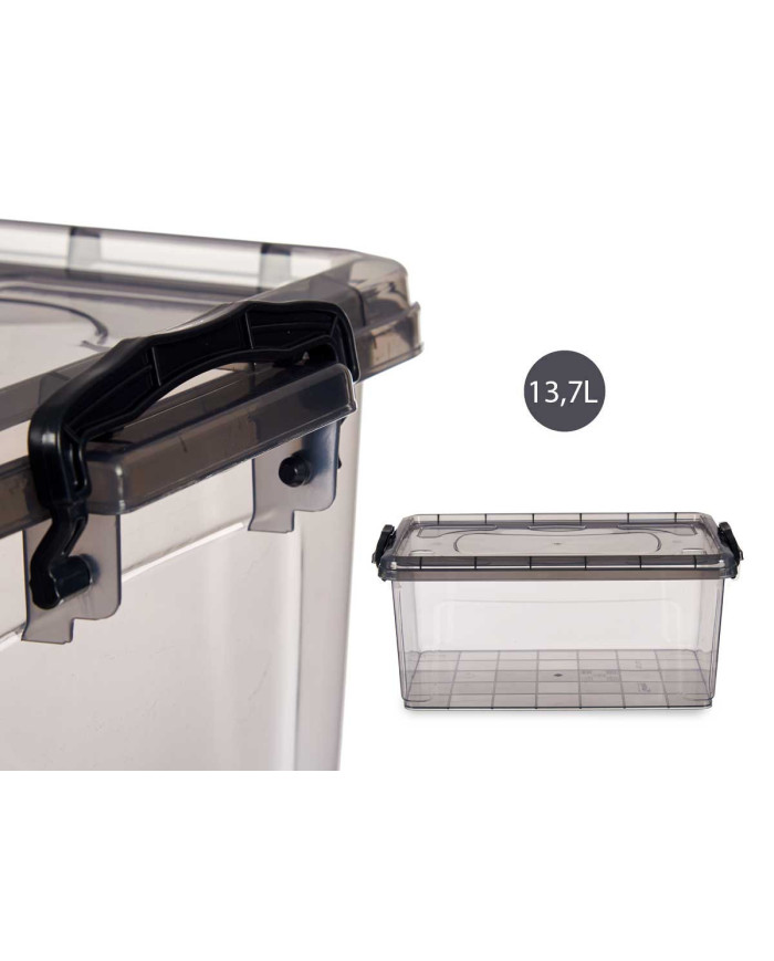 CAJA PLASTICO ORDENACION ANTRACITA 13,7L