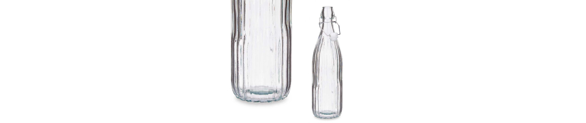 BOTELLA VIDRIO OPTICA 1L RAYAS VERTICAL