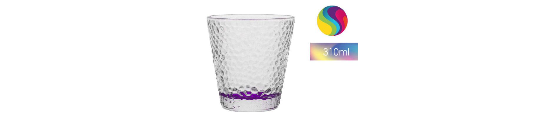 VASO VIDRIO LAGRIMA TRANSP COLOR 310 ML