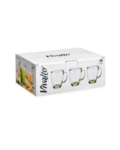 TAZA VIDRIO DESAYUNO 310 ML CON ASA