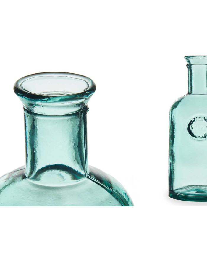 BOTELLA DECORATIVA VIDRIO STAMP 27CM PEQ 1,5L