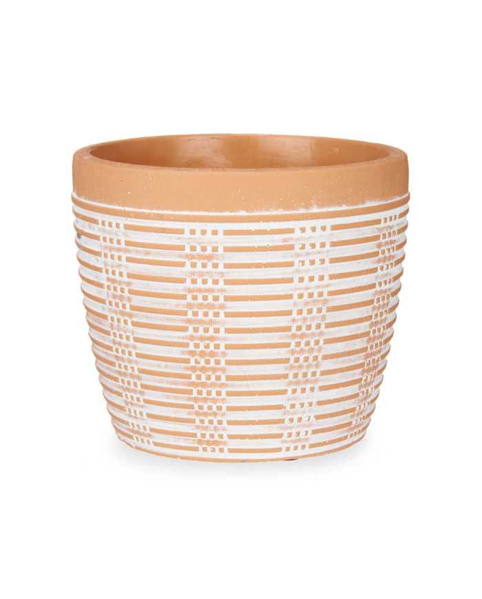 MACETA TERRACOTA RAYADA REDONDA 17X15