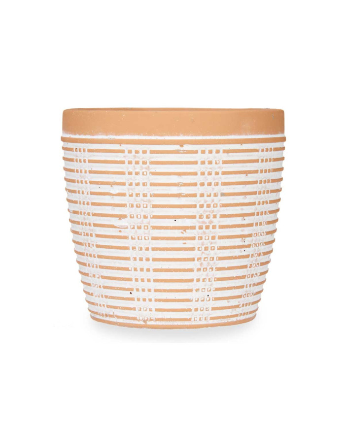 MACETA TERRACOTA RAYADA REDONDA 13,5X13
