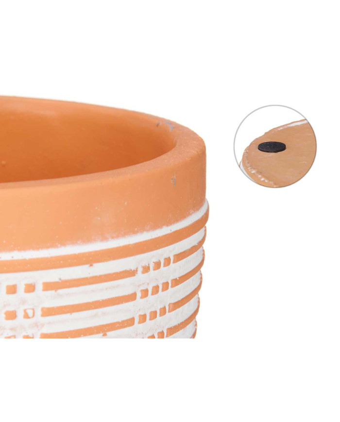 MACETA TERRACOTA RAYADA REDONDA 13,5X13
