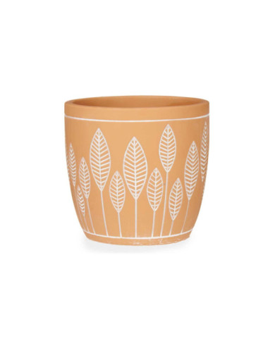 MACETA TERRACOTA HOJAS REDONDA 13,5X13