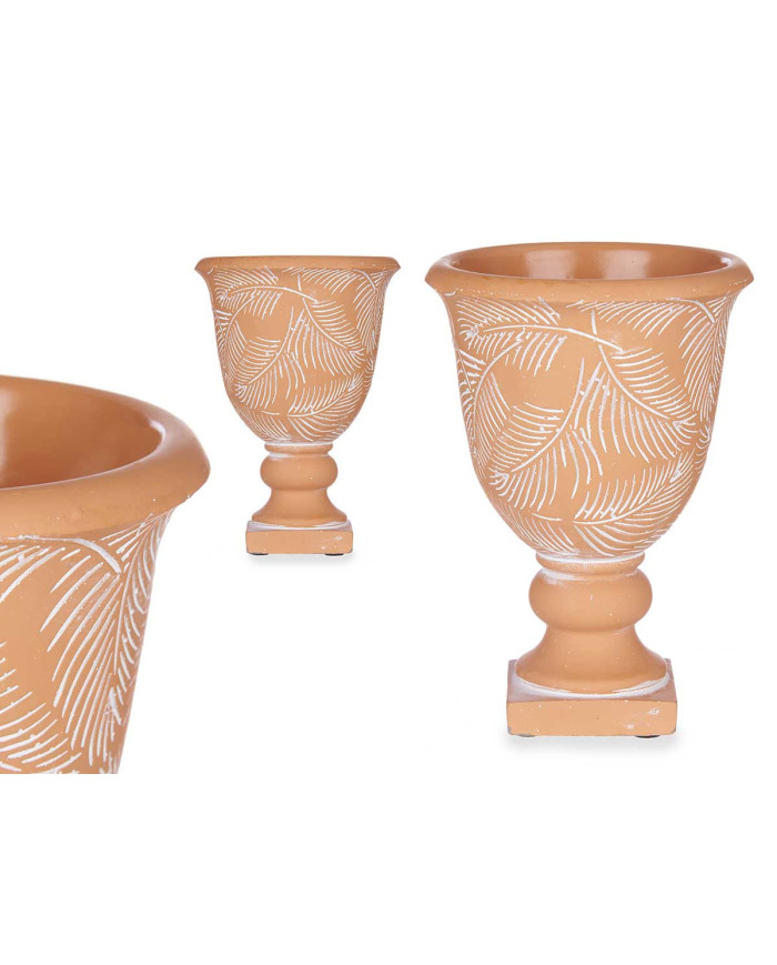 COPA TERRACOTA MEDIANA HOJAS 13X19,5