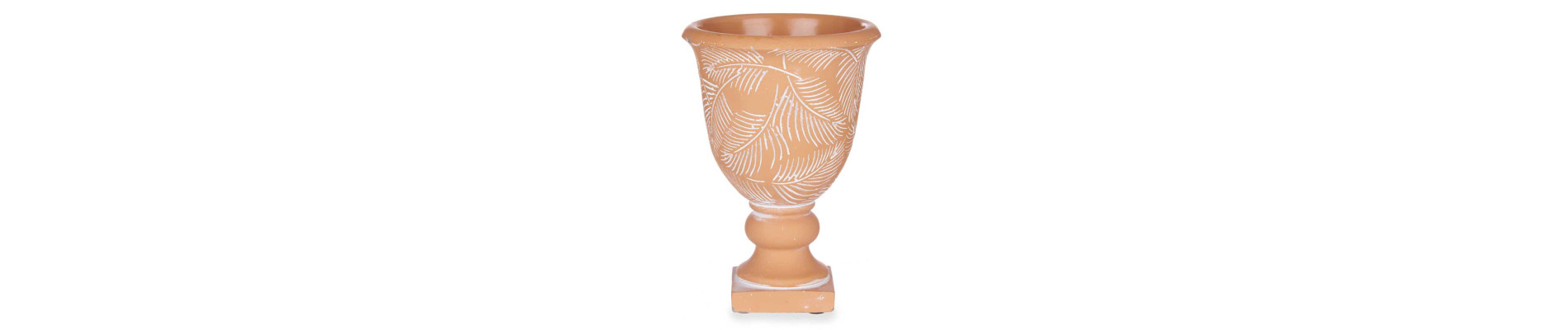 COPA TERRACOTA MEDIANA HOJAS 13X19,5