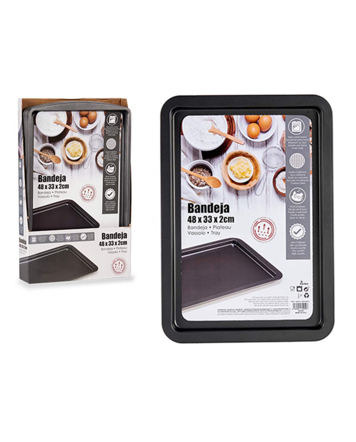 BANDEJA RECTANGULAR METAL 48CM