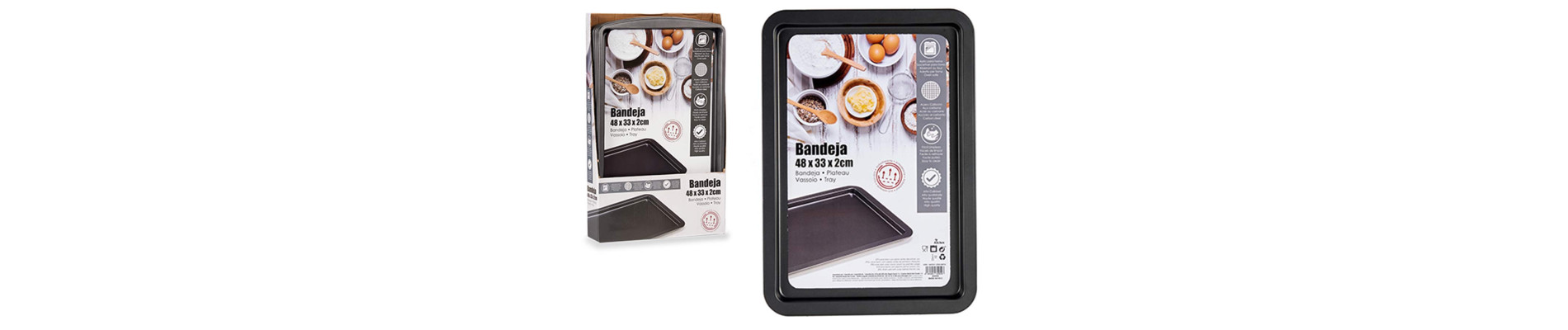 BANDEJA RECTANGULAR METAL 48CM