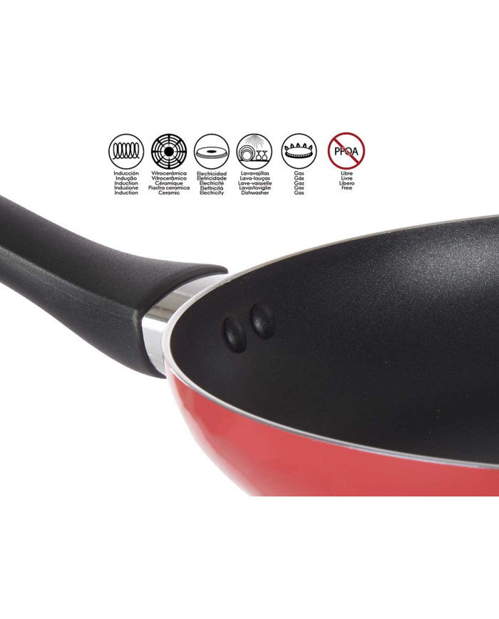 SET 2 SARTENES ALUMINIO 24 28CM ROJA