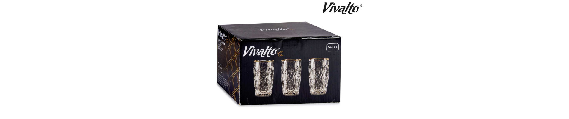 VASO AGUA 340ML DIAMANTE FILO ORO