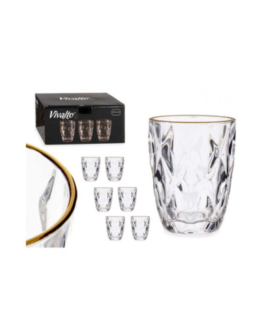 VASO AGUA 270ML DIAMANTE FILO ORO